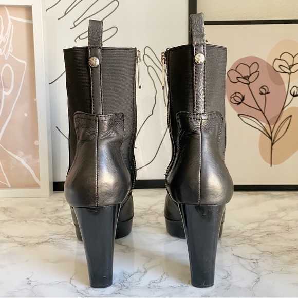 Donald J Pliner Milan Platform Leather Heeled Ankle Boots 10 - Picture 6 of 13